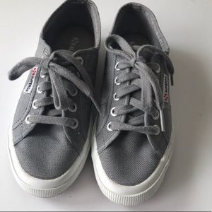 Superga gray canvas sneaker